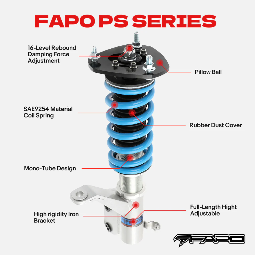 FAPO PS+ 16-Level Coilovers Hyundai Accent 4th Gen RB 2011-2018 [PS039220]
