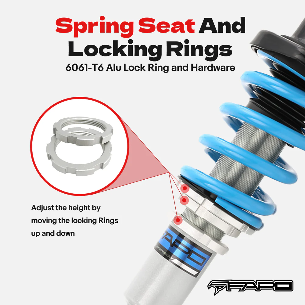 FAPO PS+ 16-Level Coilovers BMW 3 Series 2nd Gen E30 1982–1994 [PS006220]