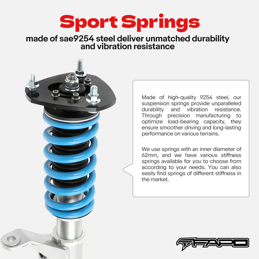 FAPO PS+ 16-Level Coilovers Honda Fit/Jazz 3rd Gen GK3/GK5 2013-2020 [PS002920]