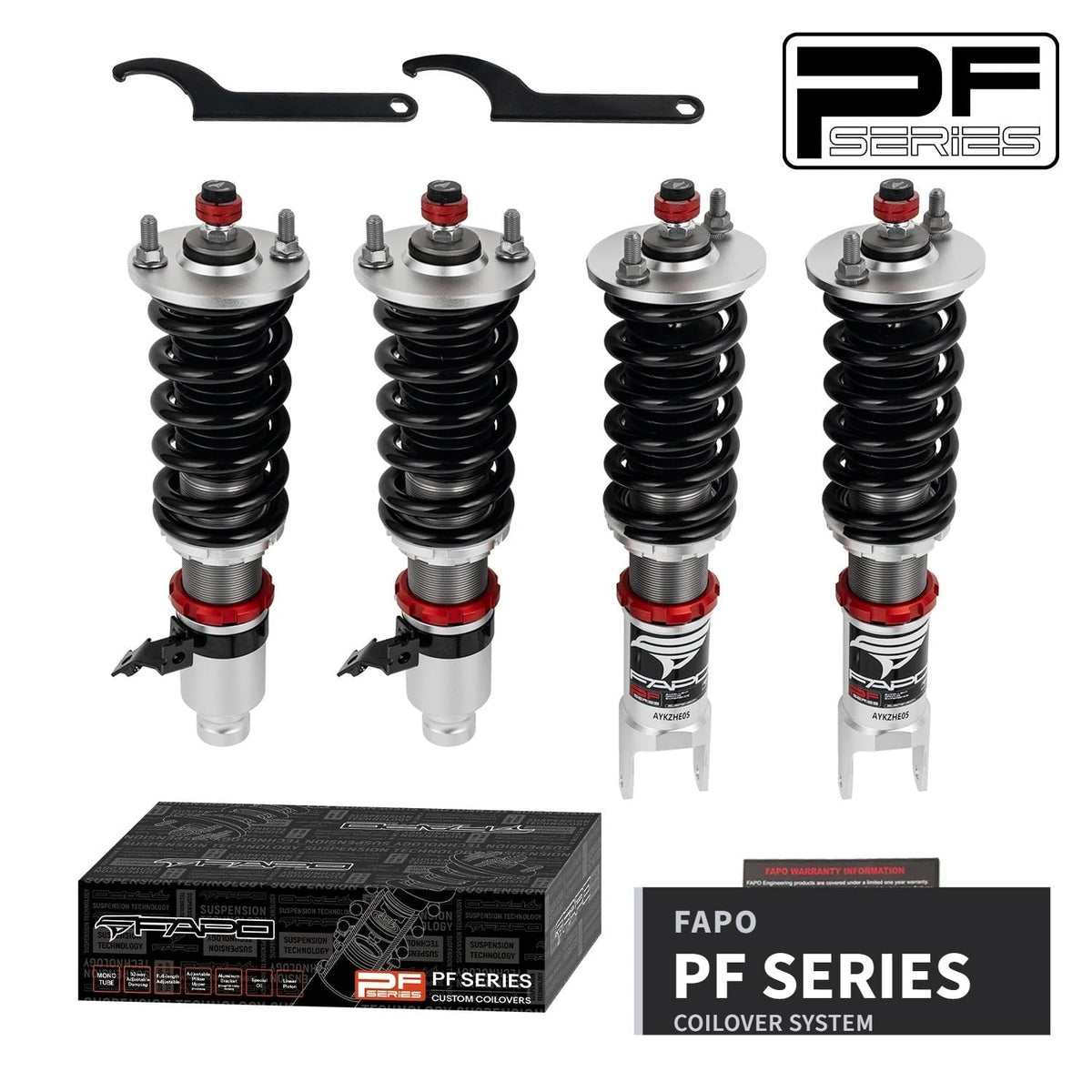 FAPO PF 32-Level Coilovers Honda Civic 6th Gen (Rear Fork) EK/EM/DC2/EJ 1996-2000 [PF002430]