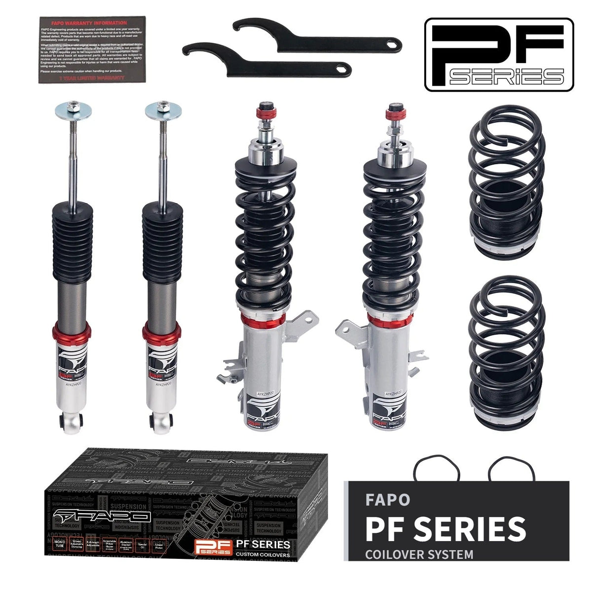 FAPO PF 32-Level Coilovers Honda Fit/Jazz 3rd Gen GK3/GK5 2013–2020 [PF002930]