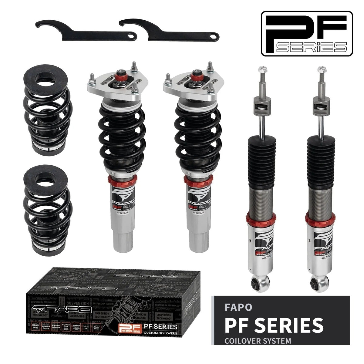 FAPO PF 32-Level Coilovers Volkswagen Golf GTI/R MK7 2012-2020, Golf MK8 2020+, Jetta MK7 2019+ & Audi A3/S3/TT (MQB) [PF004830]