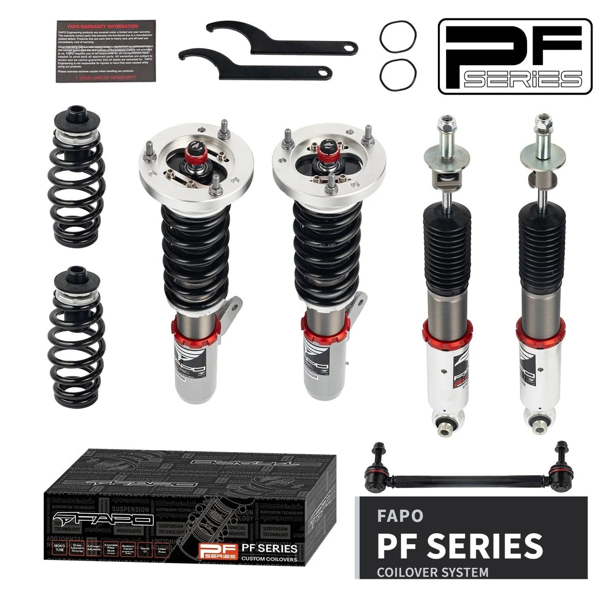 FAPO PF Custom 32-Level Coilovers BMW 1 Series E82 2011 &BMW M3 E90/E92/E93 2007-2013 [PF016430-CUSTOM]