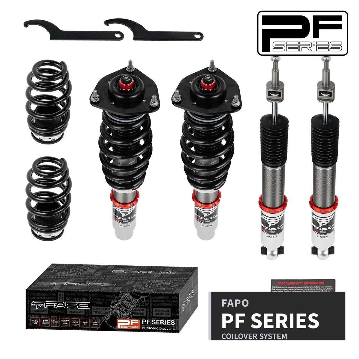 FAPO PF 32-Level Coilovers Audi A4 5th Gen AWD B9/8W / A5 Cabriolet 2WD F57 / A6 C8/4K / S4 B9/8W / RS5 B9/F5 2016-2024 [PF024030]