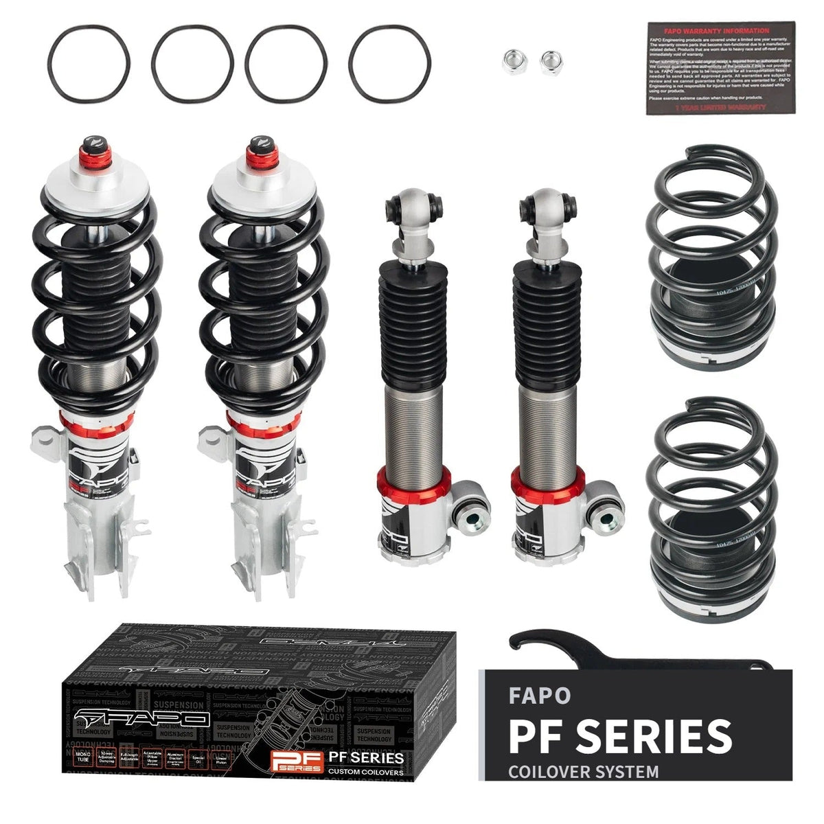 FAPO PF Custom 32-Level Coilovers 2011-2018+ Kia Rio UB / Hyundai Accent RB – Includes Pegas [PF039230-CUSTOM]