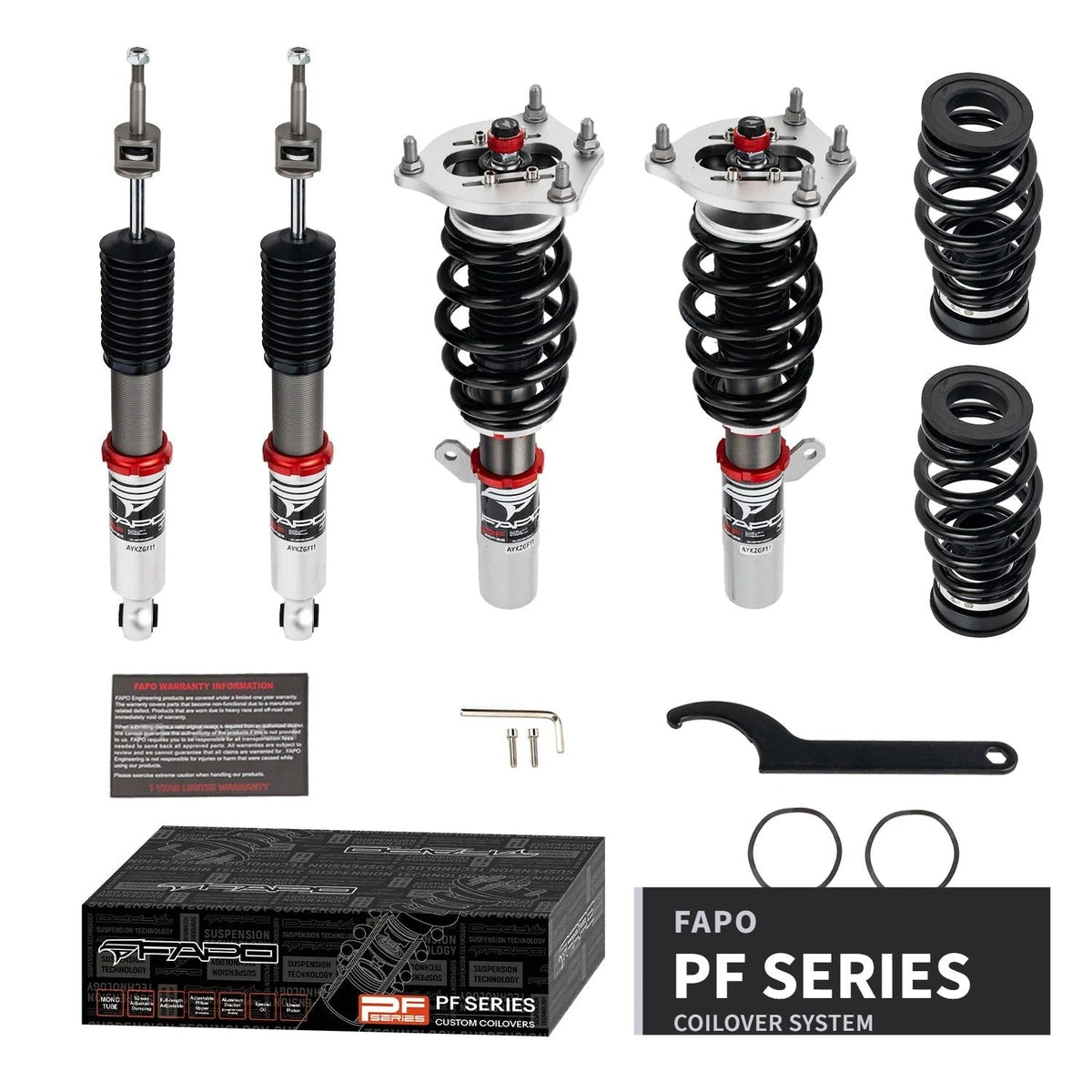 FAPO PF Custom 32-Level Coilovers Honda Accord 10th Gen CV1/CV2/CV3 2018-2022 / Inspire 6th Gen CV4 / CV6 2018+ / Inspire 7th Gen CY 2023+ [PF042530-CUSTOM]