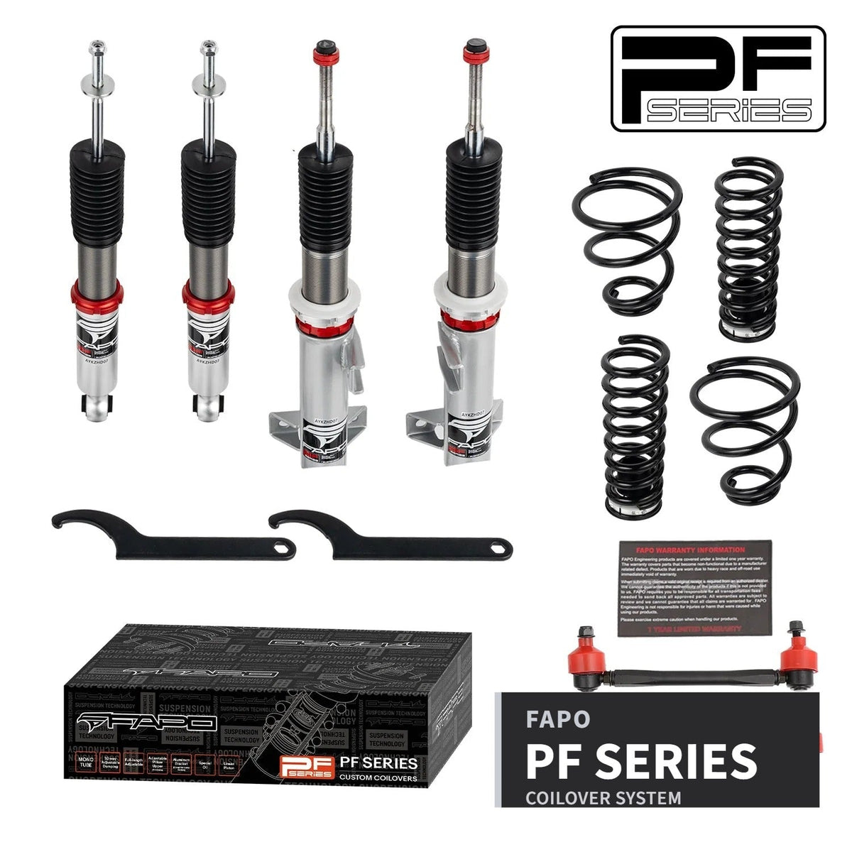 FAPO PF 32-Level Coilovers Mercedes-Benz C-Class 2nd Gen RWD W203 2000-2007 [PF056630]