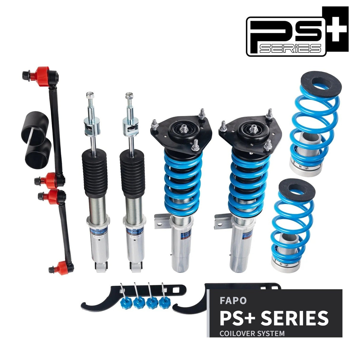 FAPO PS+ 16-Level Coilovers Audi A3/A3 Quattro 2nd Gen FWD/AWD 8P 2003-2012 [PS024820]