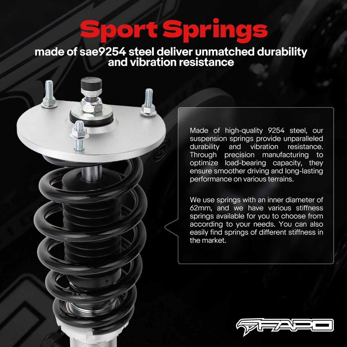 FAPO PF Custom 32-Level Coilovers 1989-2005 Mazda MX-5 Miata 1st / 2nd Gen NA8C/NB8C [PF007330-CUSTOM]