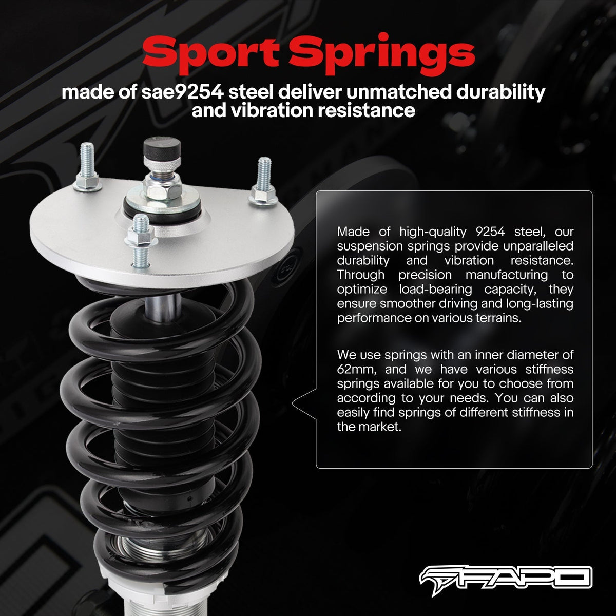 FAPO PF 32-Level Coilovers 1998-2006 Mercedes-Benz S-Class W220 / CL-Class C215 (AIRMATIC Compatible) [PF046330]