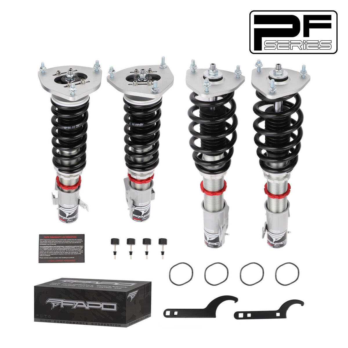 FAPO PF 32-Level Coilovers Volkswagen Golf GTI/R MK7 2012-2020, Golf MK8 2020+, Jetta MK7 2019+ & Audi A3/S3/TT (MQB) [PF004830]