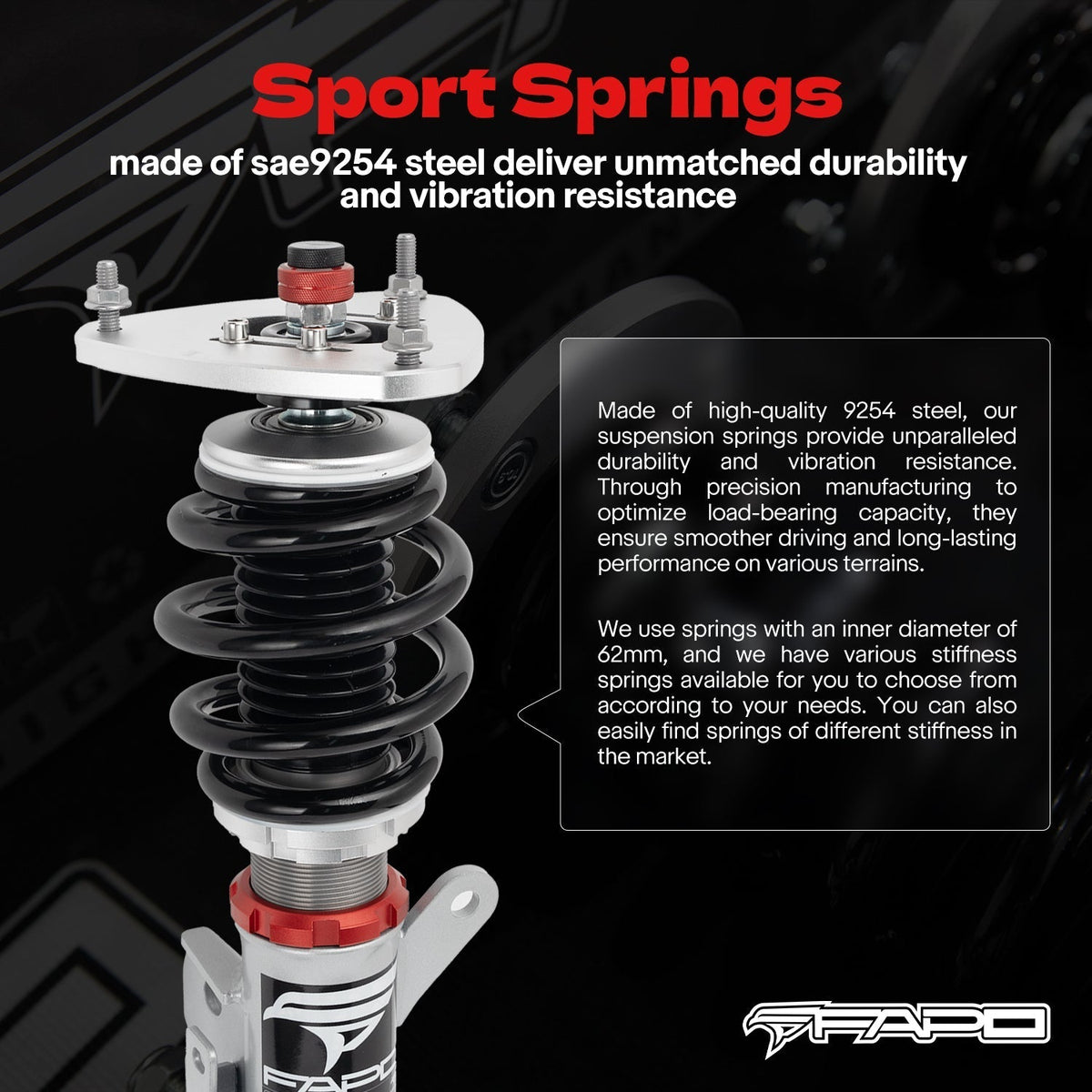 FAPO PF Custom 32-Level Coilovers Toyota 86/GR86, Scion FR-S & Subaru BRZ (ZN6/ZC6/ZN8/ZD8) 2012+ [PF000430-CUSTOM]