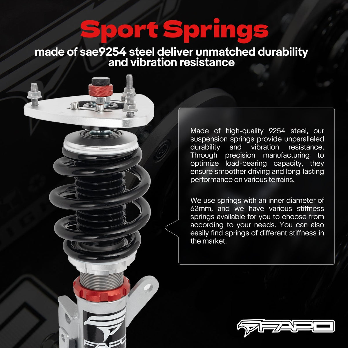FAPO PF 32-Level Coilovers Toyota 86/GR86, Scion FR-S & Subaru BRZ (ZN6/ZC6/ZN8/ZD8) 2012+ [PF000430]