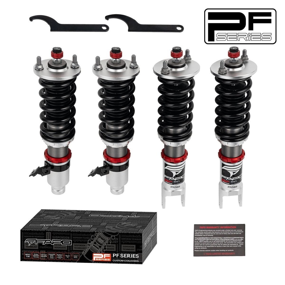 FAPO PF 32-Level Coilovers Honda Civic 6th Gen (Rear Fork) EK/EM/DC2/EJ 1996-2000 [PF002430]