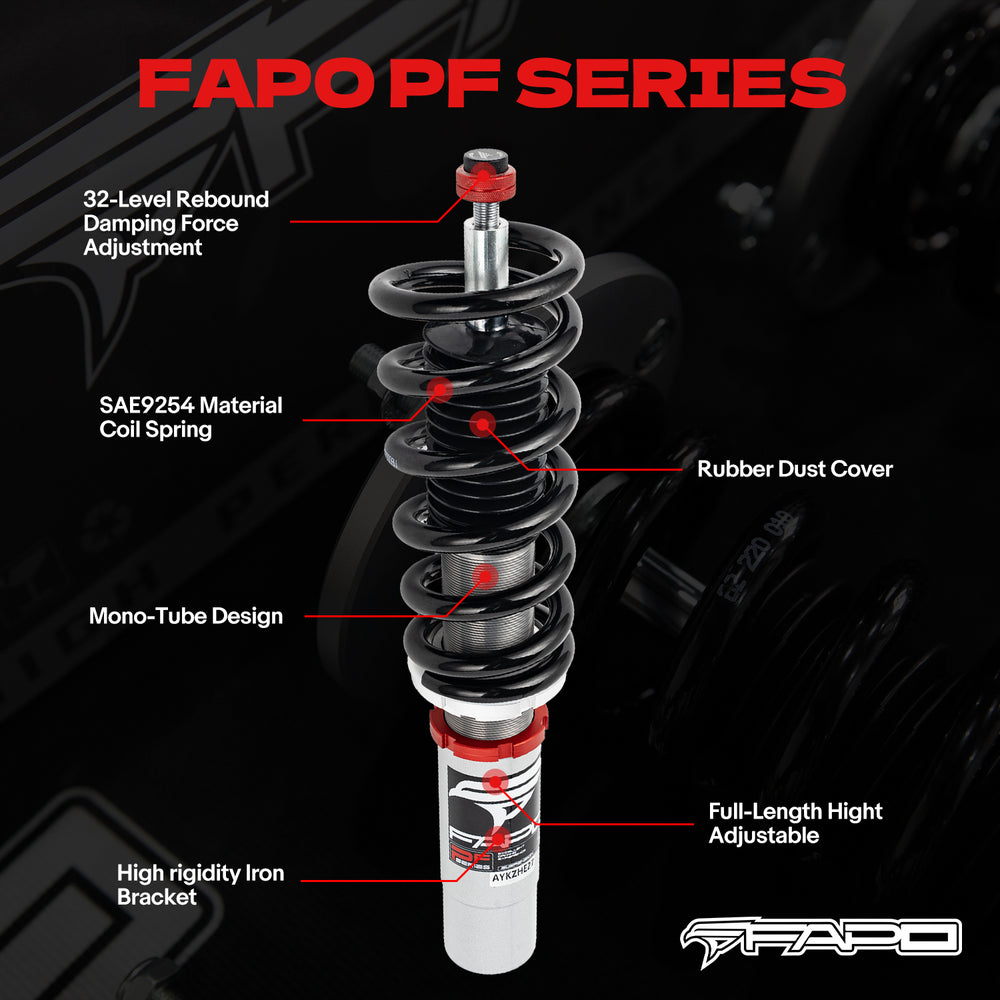 FAPO PF 32-Level Coilovers Audi A4 B8/8K FWD 2008-2016, S4 B8 2009-2016 & A5 B8 2007+ [PF014330]