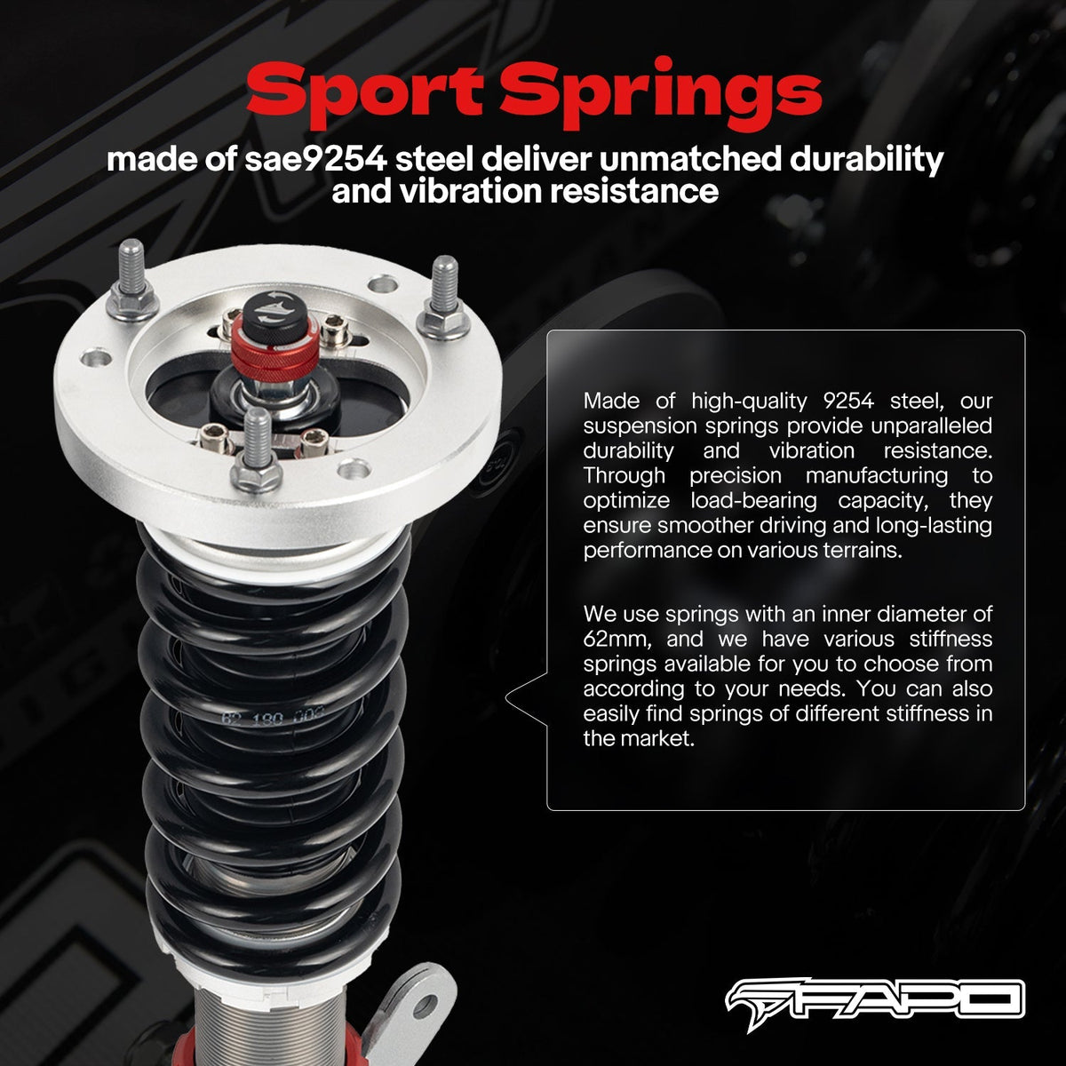 FAPO PF 32-Level Coilovers 1990-2002 BMW 3 Series E36 / M3 / Z3 E36 96-02 [PF006030]