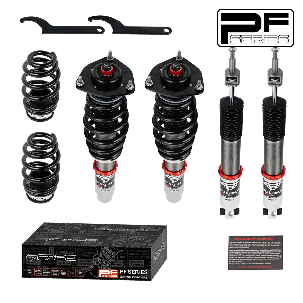 FAPO PF 32-Level Coilovers Audi A4 5th Gen AWD B9/8W / A5 Cabriolet 2WD F57 / A6 C8/4K / S4 B9/8W / RS5 B9/F5 2016-2024 [PF024030]