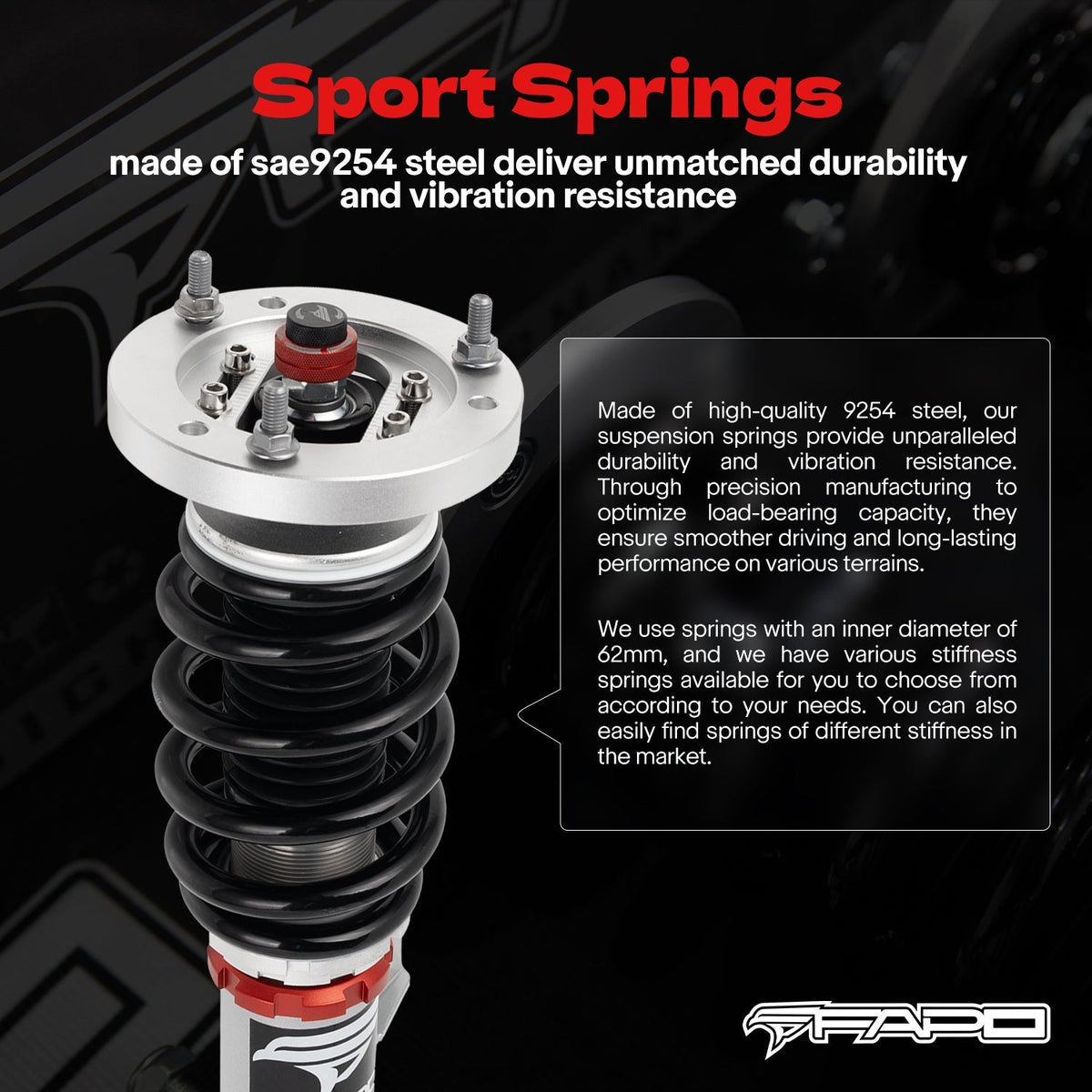 FAPO PF 32-Level Coilovers BMW 3 Series 4th Gen (Rear Integrated) E46 (non-M) 1997-2006 [PF026130]