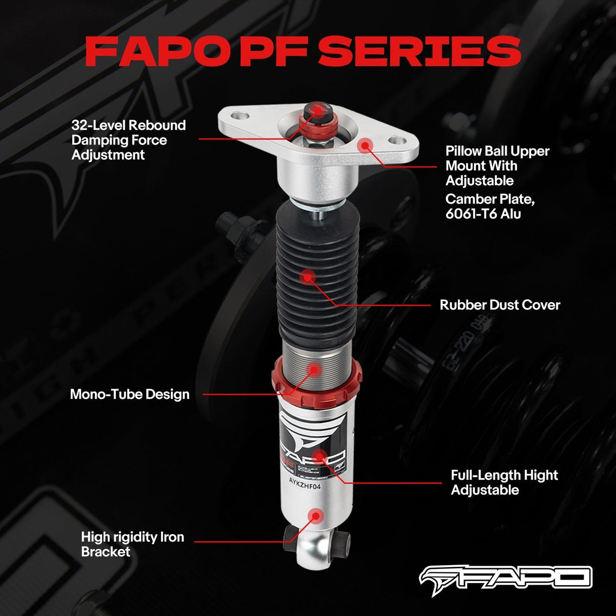 FAPO PF Custom 32-Level Coilovers Volvo V60 1st Gen DE 11-18 & Volvo V60 1st Gen DE 2011-2018 [PF027230-CUSTOM]