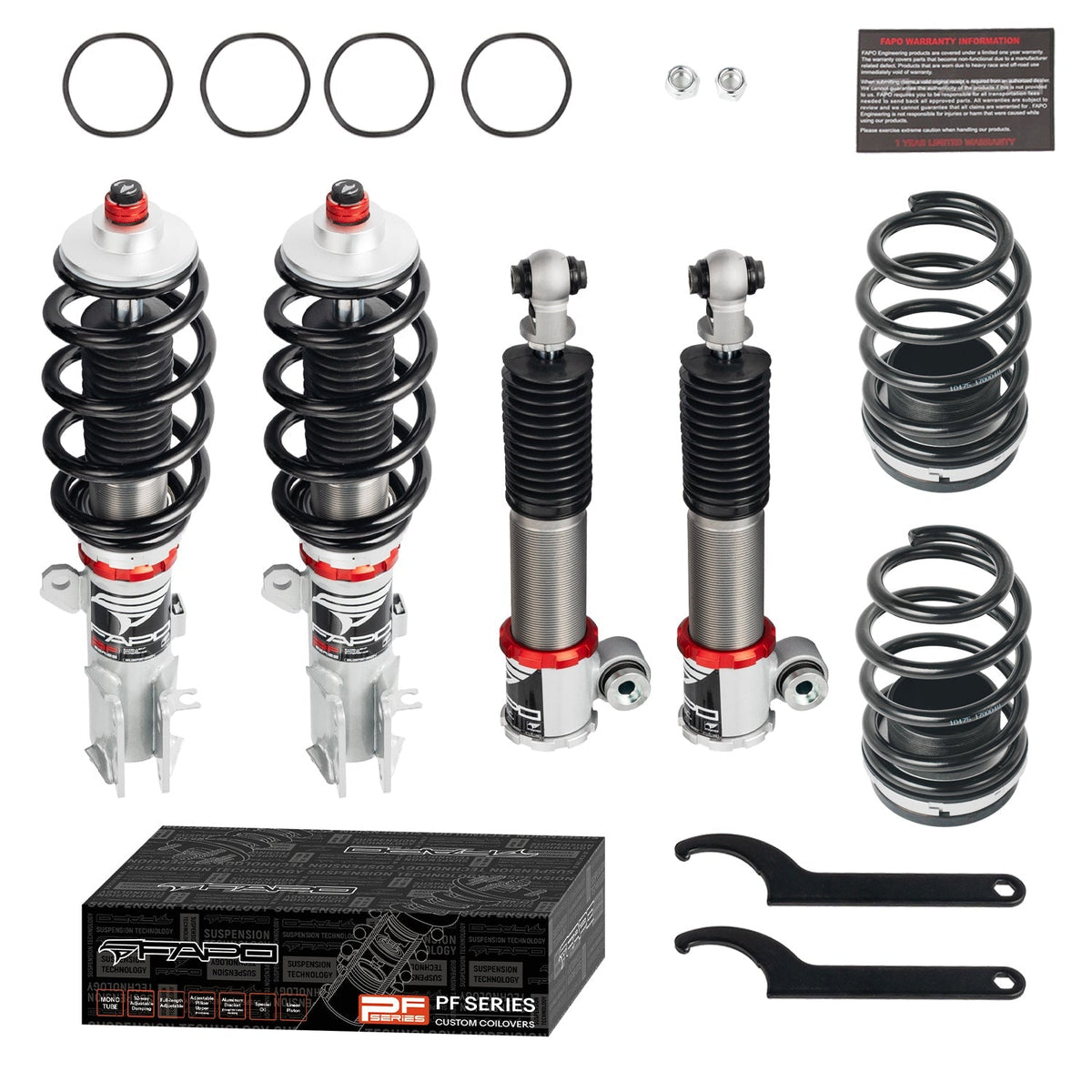 FAPO PF 32-Level Coilovers 2011-2018+ Kia Rio UB / Hyundai Accent RB – Includes Pegas [PF039230]