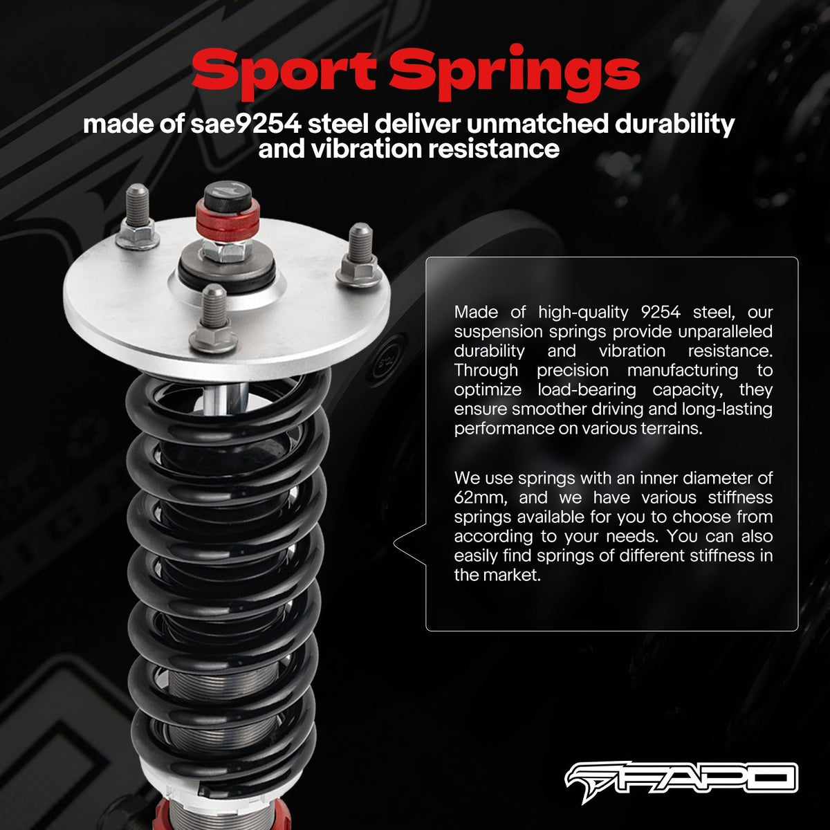 FAPO PF 32-Level Coilovers Mercedes-Benz C-Class 4th Gen 2WD W205/S205/C205/A205 2014-2021 [PF056330]