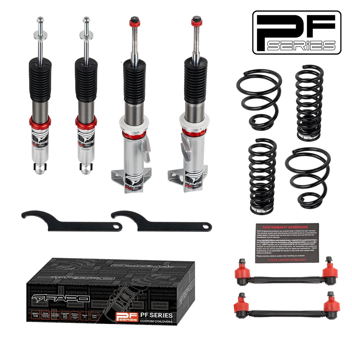 FAPO PF 32-Level Coilovers Mercedes-Benz C-Class 2nd Gen RWD W203 2000-2007 [PF056630]