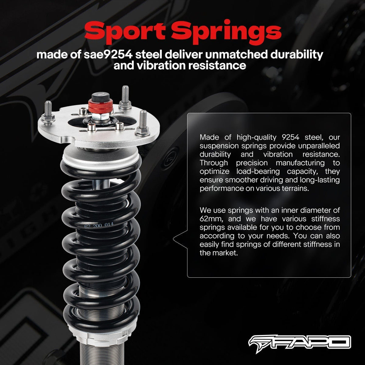 FAPO PF Custom 32-Level Coilovers Benz E-Class W124 1986-1998 & Mercedes-Benz 190E 1984-1993 [PF066330-CUSTOM]
