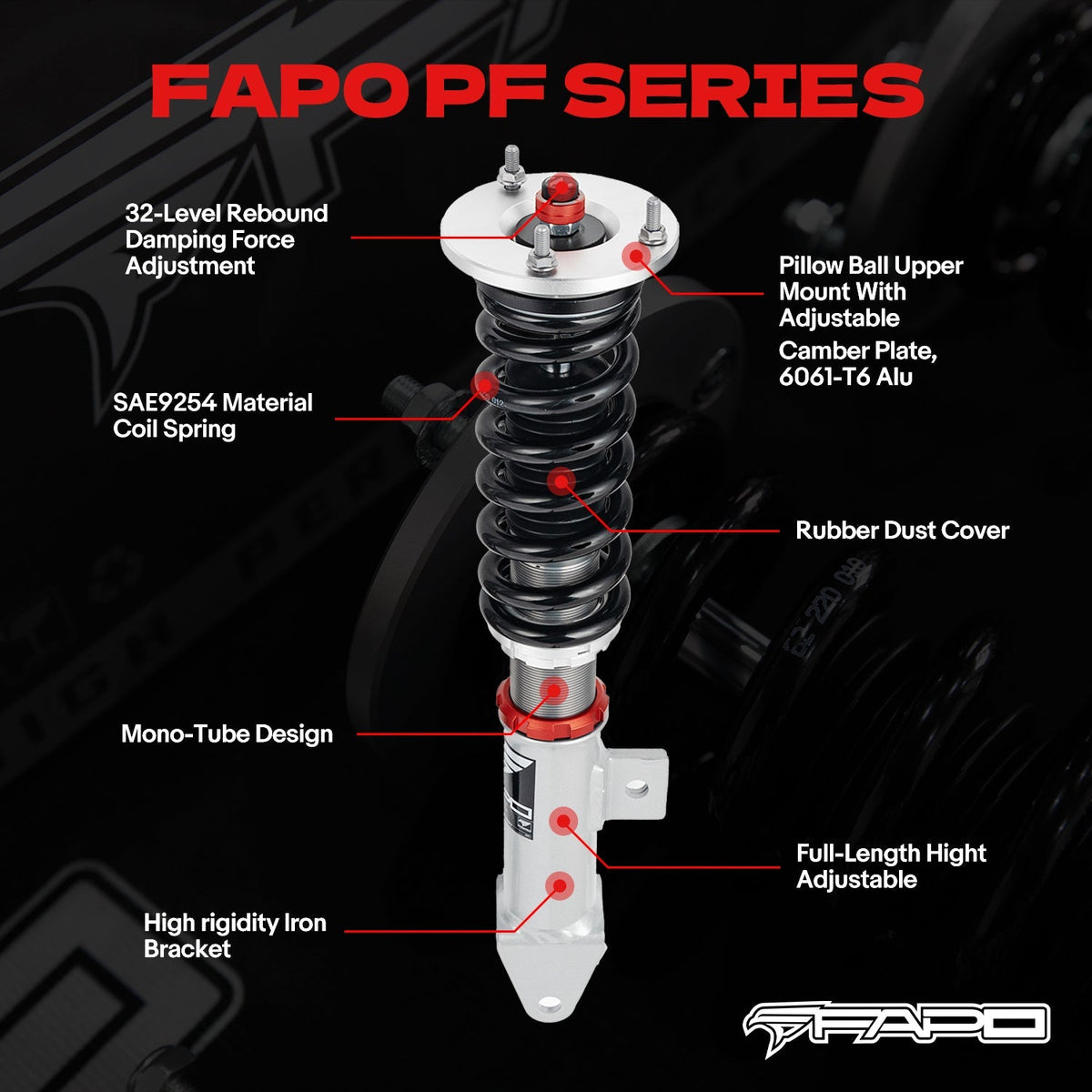 FAPO PF 32-Level Coilovers Chrysler 300C Lx 2WD 2005-2010 [PF069230]