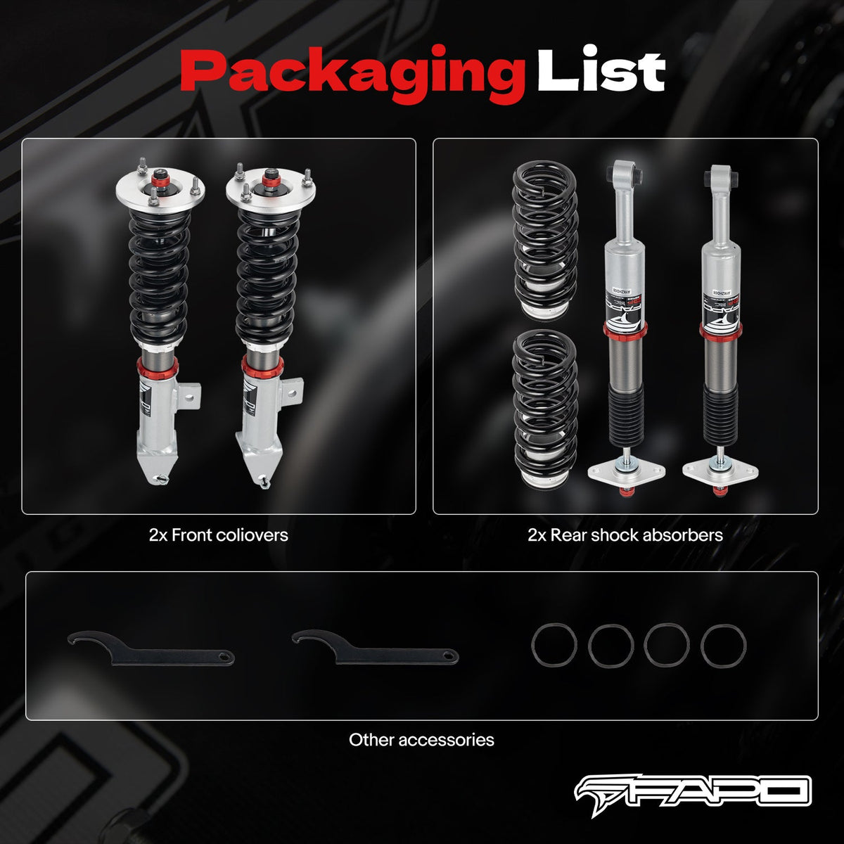 FAPO PF 32-Level Coilovers Chrysler 300C Lx 2WD 2005-2010 [PF069230]