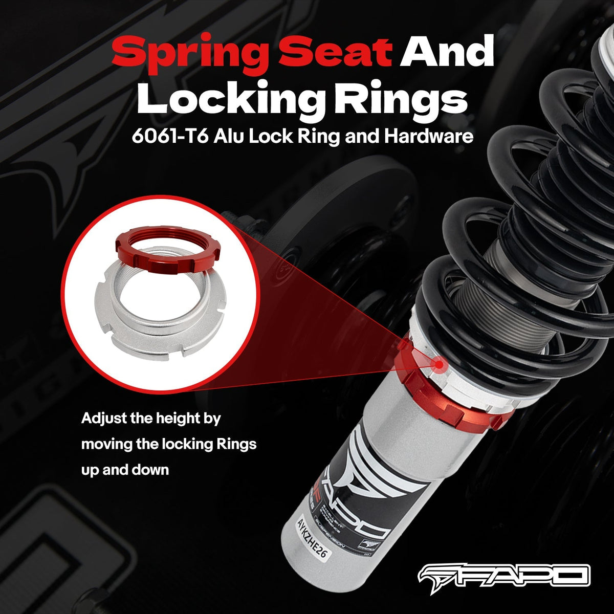 FAPO PF 32-Level Coilovers Mazda 2 DE 2007-2014 & Ford Fiesta 2008-2019 [PF007520]